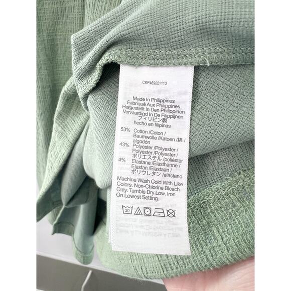 Madewell Cross Front Flutter Sleeve Mini Dress Small Sage Green V Neck Textured - Picture 5 of 6